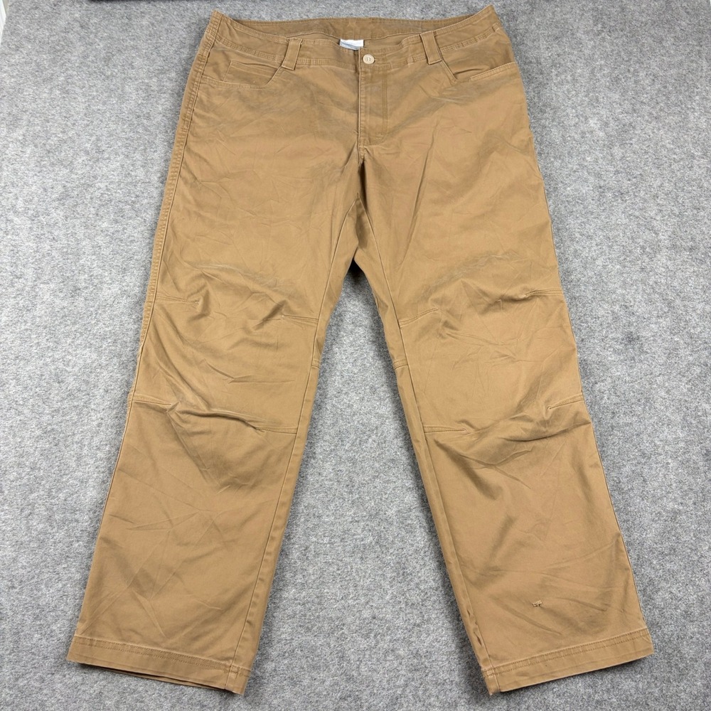 Columbia Pants Mens 38x30 Brown Regular Fit Outdoor Hiking Utility Casual Cotton - Picture 2 of 14